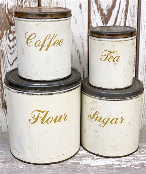 vintage flour sugar canisters|vintage flour and sugar containers.